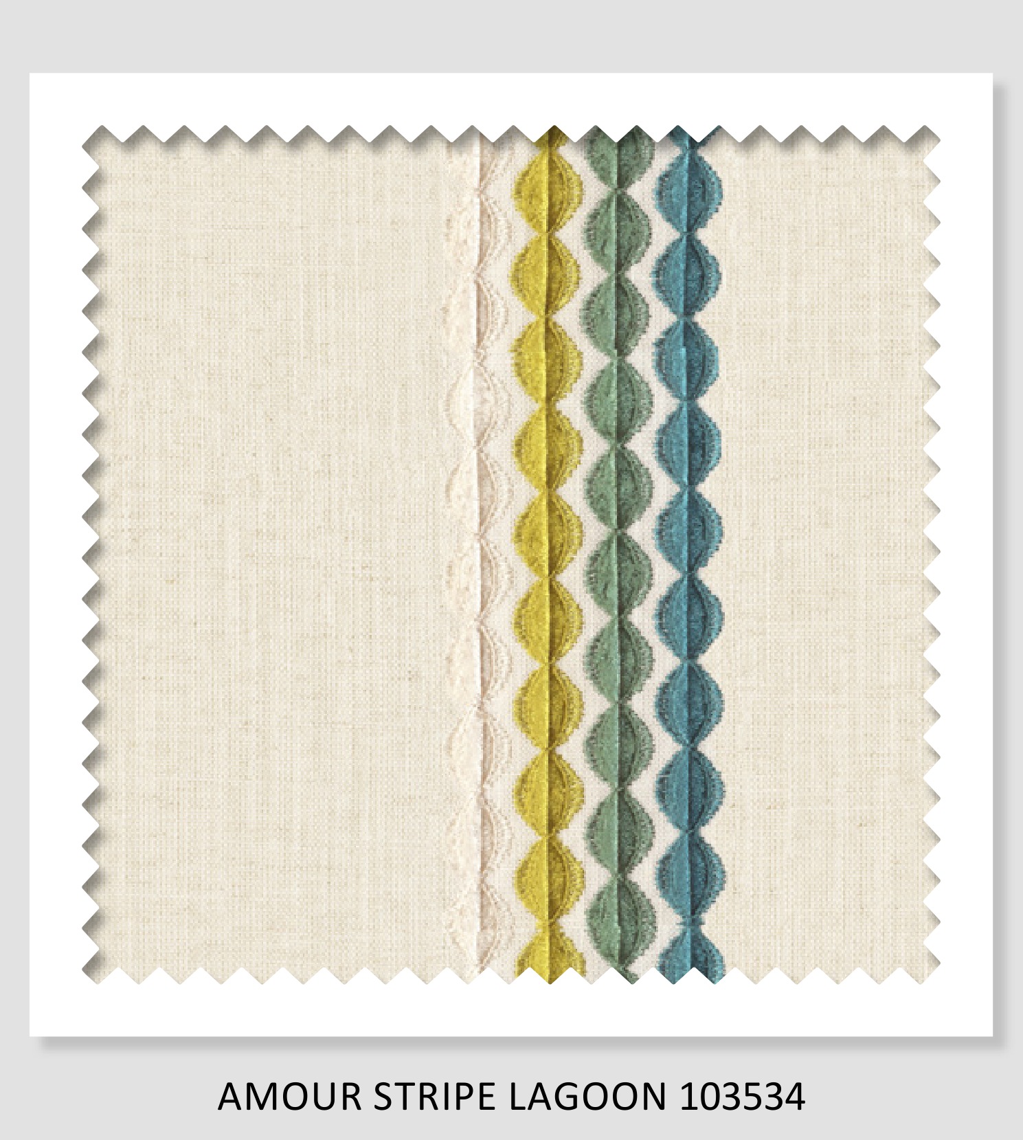 Amelia Amour Stripe _ _ Lagoon Fabric