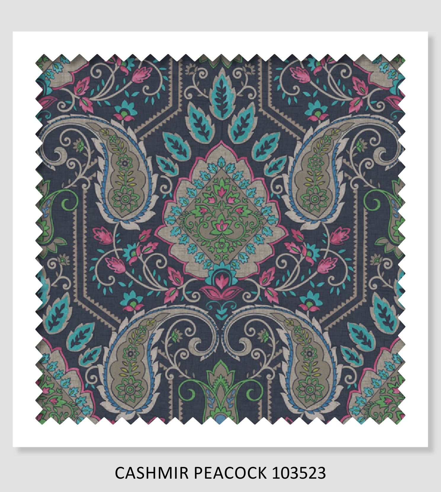 Amelia Cashmir Peacock Fabric