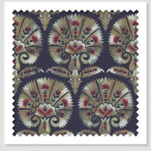 Amelia Ottoman Flower Patriot Fabric