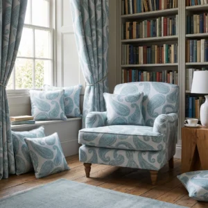 Amelia | Purva | Celadon Blue | Paisley | 103502 - Celadon