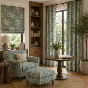 Amelia | Kolam | Turquoise | Aztec | 103527 - Turquoise