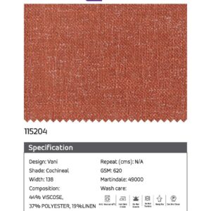 Essentials Vani Cochineal Fabric