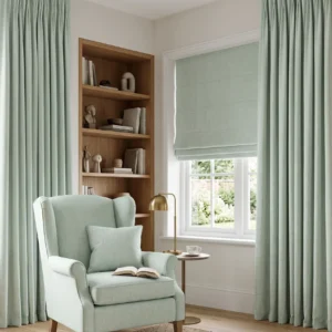 Leuer Sheers | Marino | Geometric Embroidery | 115767 - Slate
