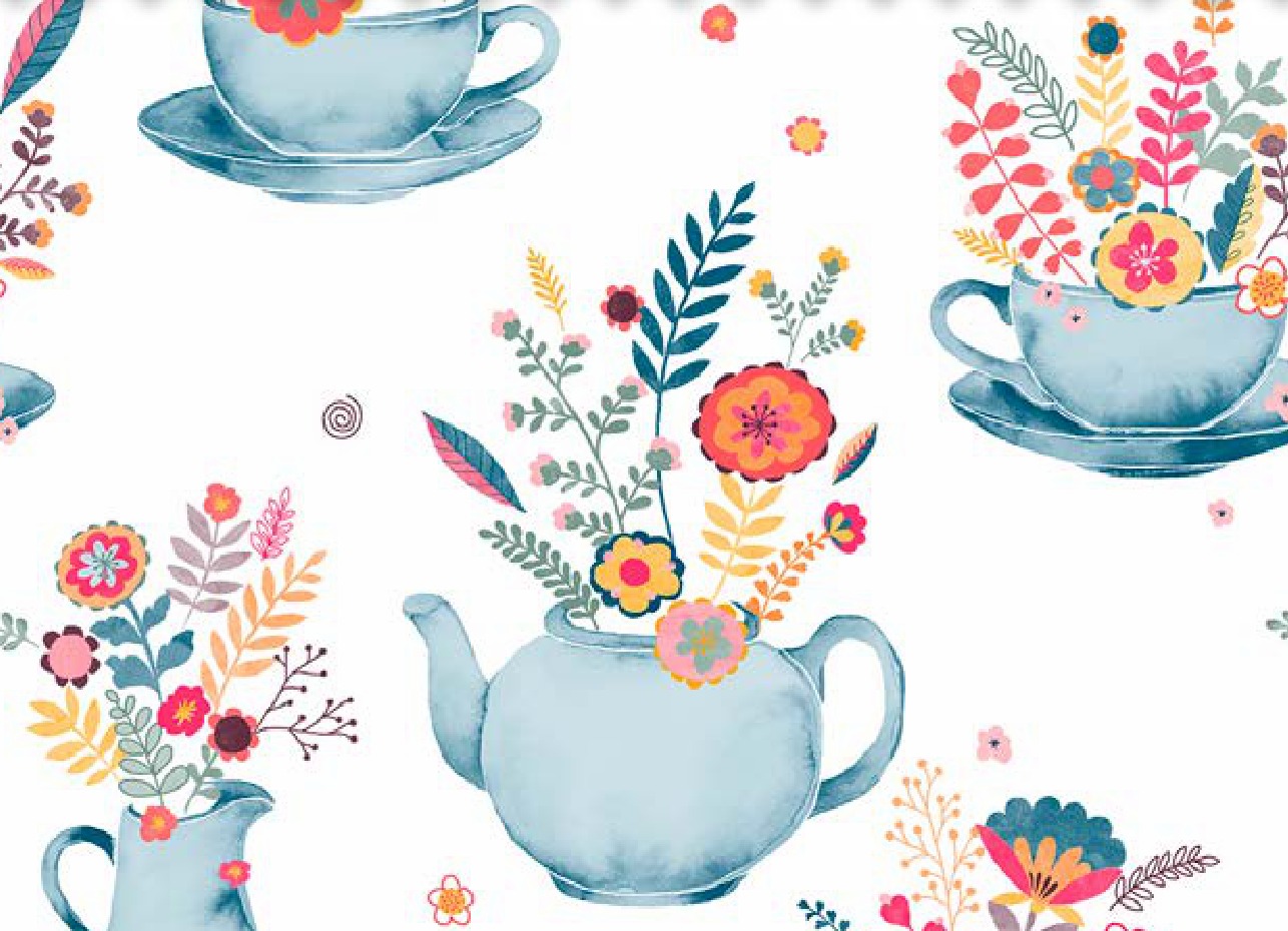 Tantrums TEA POTS Fabric